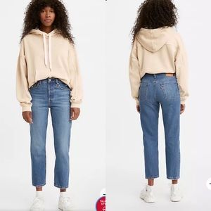 Levi's 501 Original Cropped High Rise Straight Jeans